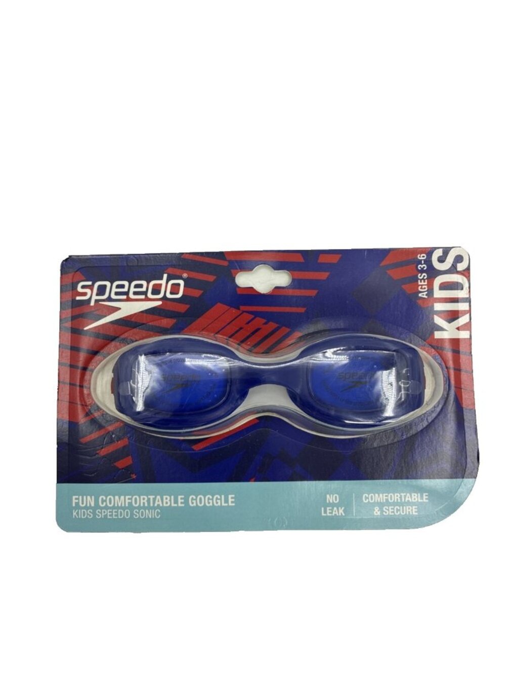 Speedo Kids Sonic Swim Goggles Blue Ages 3-6 Anti Fog No Leak New